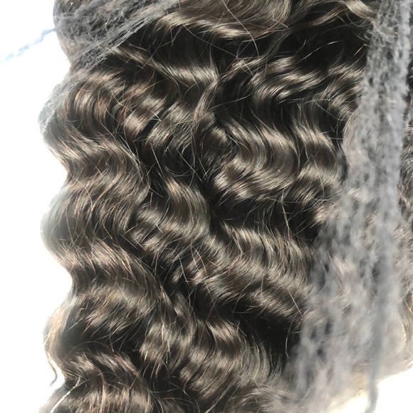 22”  100% HUMAN BRAZILIAN DEEP WAVE  LACEFRONT WIG